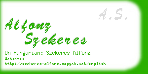 alfonz szekeres business card